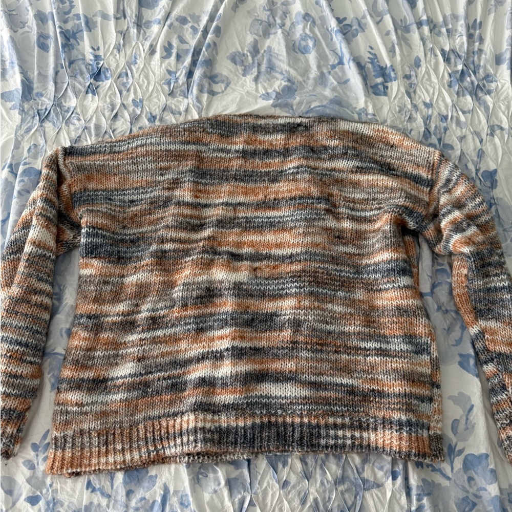 LOFT Multicolor Knit Sweater Women’s Large | Soft Cozy Fall Pullover